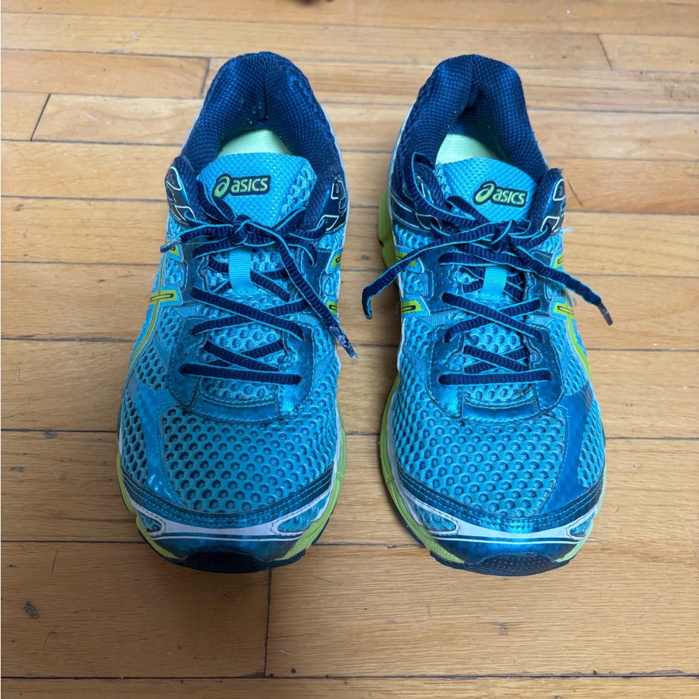 ASICS Women’s Blue and Green Running Shoes - Picture 3 of 7